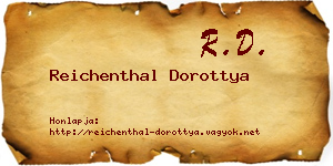 Reichenthal Dorottya névjegykártya